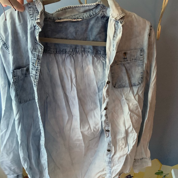 light wash denim shirt - Picture 1 of 2